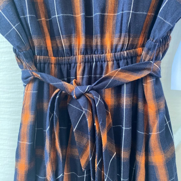 Colorish long sleeve dress with orange and blue - Picture 7 of 8